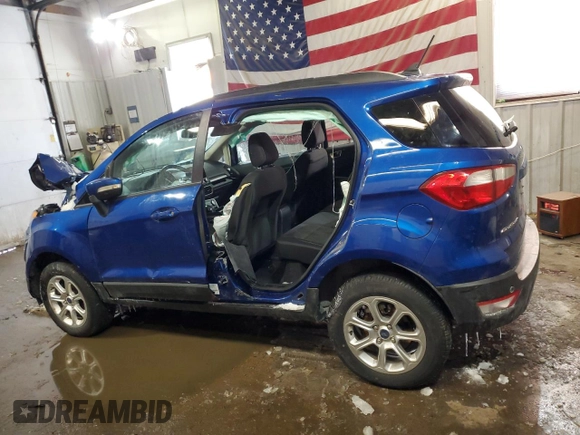 2019 Ford EcoSport SE with VIN MAJ6S3GLXKC265649, listed as a Copart auction lot 45130655 with 10,666 mi miles and Salvage Title. Bid and sale history available at carsss.com. Image 2.