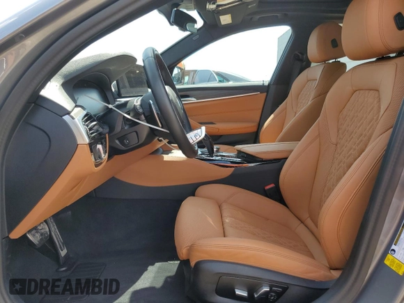2023 BMW 5 Series 530i with VIN WBA53BH02PCM55841, listed as a Copart auction lot 58391765 with 6,947 mi miles and Salvage title. Bid and sale history available at DreamBid. Image 7.
