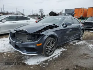 2015 Mercedes-Benz CLS-Class CLS 400 with VIN WDDLJ6HB7FA133768, listed as a Copart auction lot 45547855 with 130,514 mi miles and Salvage Title. Bid and sale history available at carsss.com. Image 1.