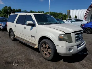 2007 Ford Expedition Max Limited with VIN 1FMFK205X7LA15069, listed as a Copart auction lot 61234255 with 184,803 mi miles and Salvage title. Bid and sale history available at DreamBid. Image 4.