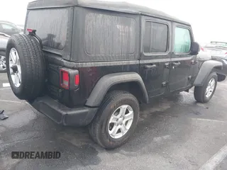 2022 Jeep Wrangler Unlimited Sport with VIN 1C4HJXDG1NW251565, listed as a IAAI auction lot 41163076 with 24,877 mi miles and . Bid and sale history available at DreamBid. Image 4.