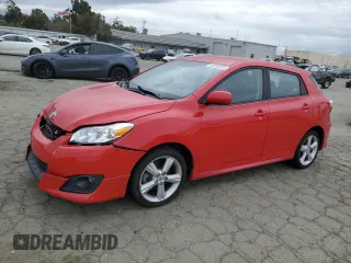 2009 Toyota Matrix S with VIN 2T1KE40EX9C011846, listed as a Copart auction lot 46955515 with 106,837 mi miles and Salvage Title. Bid and sale history available at carsss.com. Image 1.