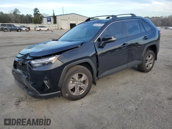 2025 Toyota RAV4 XLE with VIN 2T3W1RFV5SC303614, listed as a Copart auction lot 46754785 with 4,271 mi miles and Salvage Title. Bid and sale history available at carsss.com. Image 1.