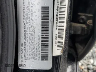 2013 Audi A6 Premium Plus z VIN WAUGFAFC8DN087883, wystawiony jako Copart lot #54661305 z przebiegiem 161 079 mil mil oraz Szkoda całkowita • Salvage title. Historia ofert i sprzedaży dostępna na DreamBid. Obrazek 12.
