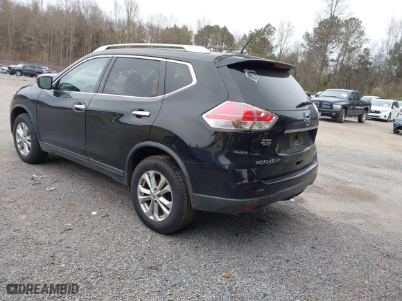 2016 Nissan Rogue S with VIN KNMAT2MV5GP730789, listed as a IAAI auction lot 41373894 with 190,428 mi miles. Bid and sale history available at carsss.com. Image 3.
