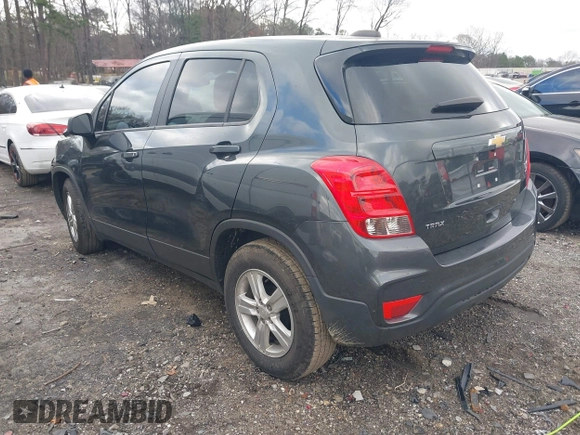 2020 Chevrolet Trax LS with VIN 3GNCJKSB3LL185308, listed as a IAAI auction lot 41206228 with 59,206 mi miles. Bid and sale history available at carsss.com. Image 3.
