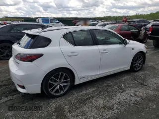 2014 Lexus CT 200h with VIN JTHKD5BH2E2207240, listed as a Copart auction lot 52705015 with 105,758 mi miles and Salvage Title. Bid and sale history available at DreamBid. Image 3.