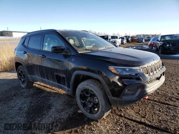 2023 Jeep Compass Trailhawk with VIN 3C4NJDDN0PT534869, listed as a Copart auction lot 46586015 with 3,803 mi miles and Salvage title. Bid and sale history available at DreamBid. Image 4.