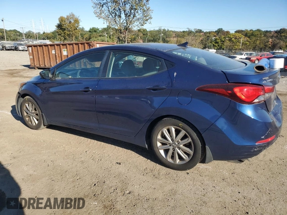 2015 Hyundai Elantra SE with VIN 5NPDH4AE9FH582106, listed as a Copart auction lot 76104884 with 89,183 mi miles and Salvage Title. Bid and sale history available at carsss.com. Image 2.