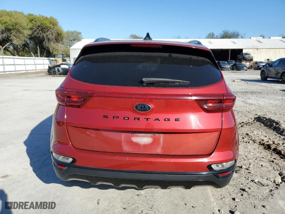 2022 Kia Sportage Nightfall with VIN KNDP63AC3N7983228, listed as a Copart auction lot 84530914 with 64972 miles and Salvage Title. Bid and sale history available at carsss.com. Image 6.