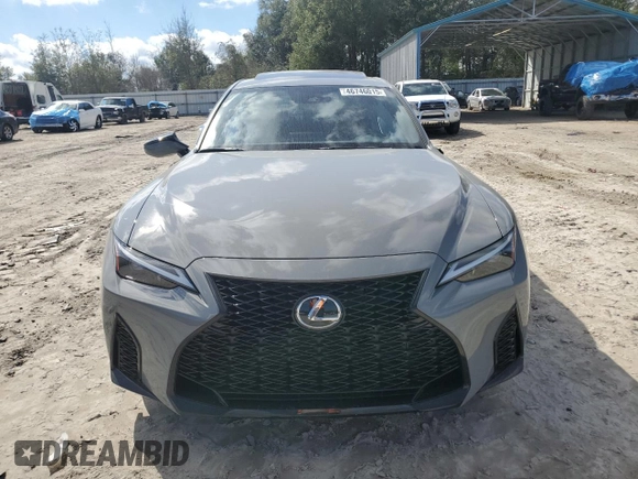 2025 Lexus IS with VIN JTHBZ1B25S5083142, listed as a Copart auction lot 46746015 with 0 mi miles and Salvage Title. Bid and sale history available at carsss.com. Image 5.