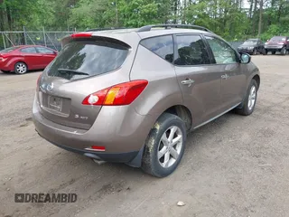 2009 Nissan Murano S with VIN JN8AZ18W69W138889, listed as a IAAI auction lot 42162009 with 97,615 mi miles. Bid and sale history available at carsss.com. Image 4.