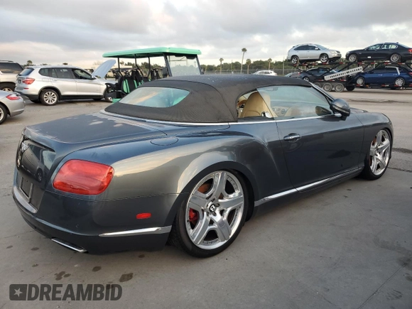 2013 Bentley Continental GT with VIN SCBGR3ZA6DC080610, listed as a Copart auction lot 74080524 with Not Provided miles and Salvage Title. Bid and sale history available at DreamBid. Image 3.