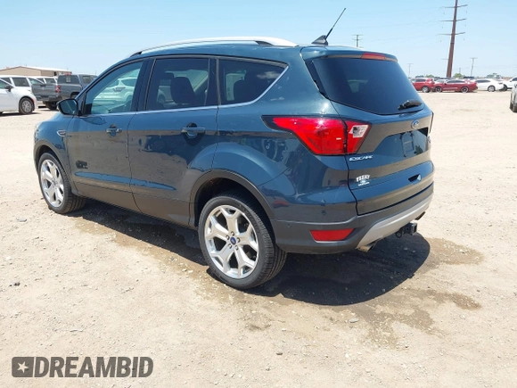 2019 Ford Escape Titanium с VIN 1FMCU9J92KUB56244, выставлен на аукционе IAAI как лот 42553011 с пробегом 37 201 миль миль и . История ставок и продаж доступна на DreamBid. Изображение 3.