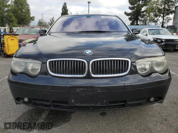 2003 BMW 7 Series 745Li with VIN WBAGN63403DR10940, listed as a Copart auction lot 54620465 with 184,535 mi miles and Salvage Title. Bid and sale history available at carsss.com. Image 5.