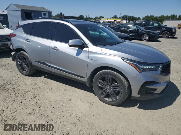 2021 Acura RDX w/A-Spec Package with VIN 5J8TC2H64ML000095, listed as a Copart auction lot 56062995 with 16,199 mi miles and Salvage Title. Bid and sale history available at DreamBid. Image 4.