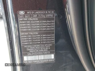 2011 Land Rover Range Rover Sport SC z VIN SALSH2E43BA708919, wystawiony jako IAAI lot #41457190 z przebiegiem Nie podano mil oraz . Historia ofert i sprzedaży dostępna na DreamBid. Obrazek 9.