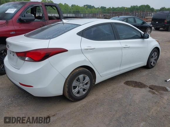 2016 Hyundai Elantra SE with VIN 5NPDH4AE4GH765866, listed as a IAAI auction lot 42376825 with Not provided miles and . Bid and sale history available at DreamBid. Image 4.