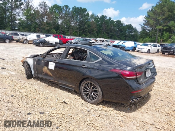 2018 Genesis G80 Sport with VIN KMHGN4JB5JU240335, listed as a IAAI auction lot 30532553 with 65,208 mi miles and . Bid and sale history available at DreamBid. Image 3.
