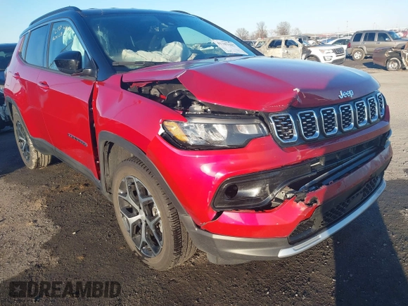 2024 Jeep Compass Limited with VIN 3C4NJDCN2RT153013, listed as a IAAI auction lot 41381607 with 14,025 mi miles and . Bid and sale history available at carsss.com. Image 18.