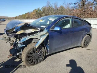 2022 Tesla Model Y Performance with VIN 7SAYGDEF8NF375858, listed as a Copart auction lot 46127965 with Not Provided miles and Salvage Title. Bid and sale history available at DreamBid. Image 1.