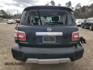 2017 Nissan Armada Platinum with VIN JN8AY2NF8H9301150, listed as a Copart auction lot 48145165 with 121,835 mi miles and Salvage Title. Bid and sale history available at carsss.com. Image 6.