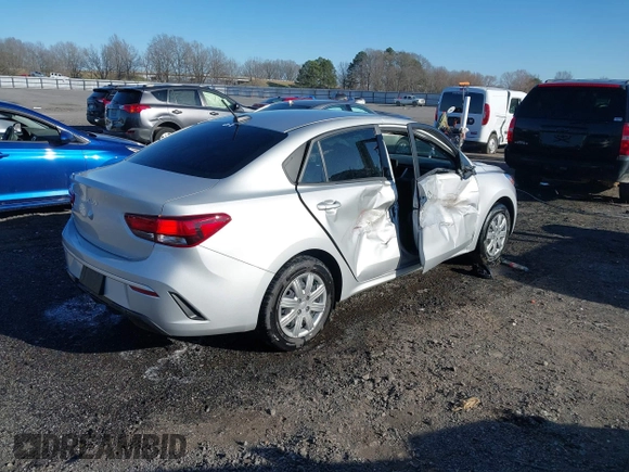 2023 Kia Rio LX with VIN 3KPA24ADXPE606463, listed as a IAAI auction lot 41728523 with 8,909 mi miles and . Bid and sale history available at DreamBid. Image 4.
