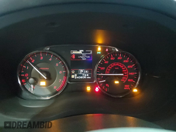 2015 Subaru WRX Premium with VIN JF1VA1D69F8809598, listed as a Copart auction lot 46728135 with 240,806 mi miles and Clean Title. Bid and sale history available at carsss.com. Image 9.