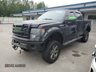 2014 Ford F-150 XL with VIN 1FTFW1EF7EKF65353, listed as a Copart auction lot 59732015 with 144,806 mi miles and Salvage title. Bid and sale history available at DreamBid. Image 1.