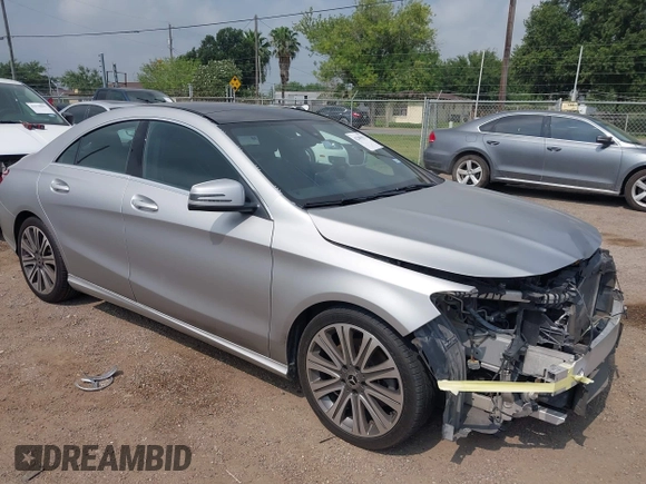 2018 Mercedes-Benz CLA 250 with VIN WDDSJ4EB4JN617063, listed as a IAAI auction lot 42205035 with 88,145 mi miles and . Bid and sale history available at DreamBid. Image 1.