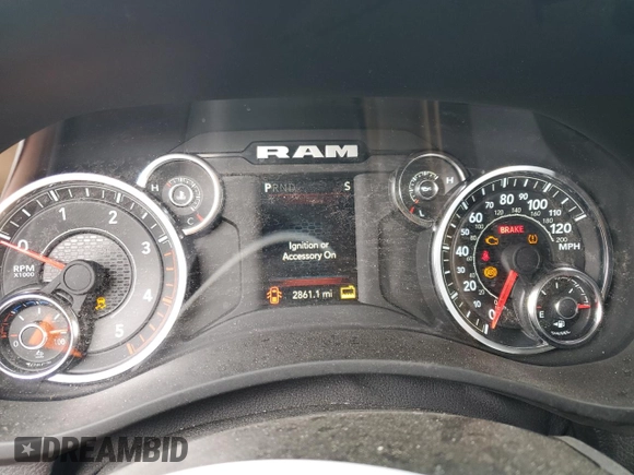 2024 Ram 2500 Tradesman with VIN 3C6UR5CL4RG356686, listed as a Copart auction lot 43831895 with 2,861 mi miles and Salvage title. Bid and sale history available at DreamBid. Image 9.