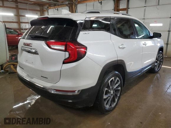 2022 GMC Terrain SLT with VIN 3GKALVEVXNL281445, listed as a Copart auction lot 46441435 with 45,249 mi miles and Salvage Title. Bid and sale history available at carsss.com. Image 3.