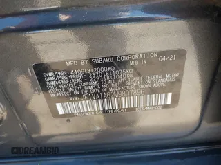 2021 Subaru WRX с VIN JF1VA1A62M9807896, выставлен на аукционе IAAI как лот 42357285 с пробегом 34 626 миль миль и . История ставок и продаж доступна на DreamBid. Изображение 9.