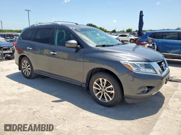 2014 Nissan Pathfinder S z VIN 5N1AR2MM3EC656875, wystawiony jako Copart lot #57664735 z przebiegiem 219 113 mil mil oraz Szkoda całkowita • Salvage title. Historia ofert i sprzedaży dostępna na DreamBid. Obrazek 4.