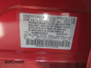 2022 Nissan Sentra SV with VIN 3N1AB8CV8NY296230, listed as a IAAI auction lot 41931030 with 108,696 mi miles and . Bid and sale history available at DreamBid. Image 9.