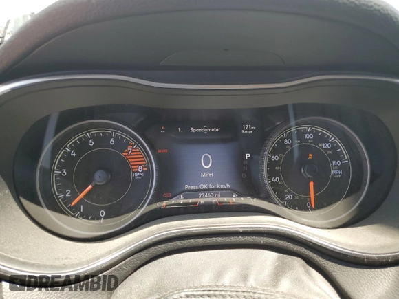 2019 Jeep Cherokee Limited with VIN 1C4PJMDX8KD431319, listed as a Copart auction lot 62177565 with 77,463 mi miles and Salvage title. Bid and sale history available at DreamBid. Image 9.