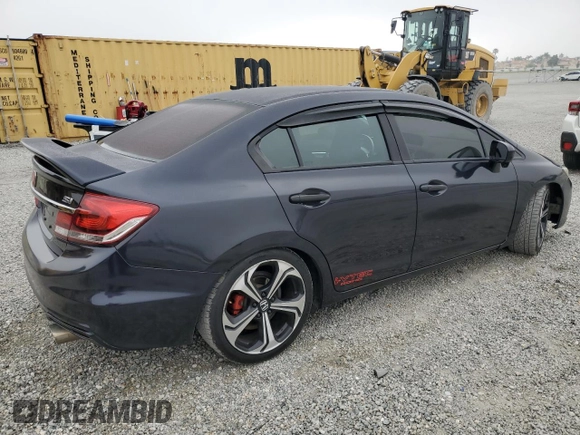 2015 Honda Civic Sedan Si with VIN 2HGFB6E56FH708397, listed as a Copart auction lot 53377305 with 112,385 mi miles and Clean Title. Bid and sale history available at carsss.com. Image 3.
