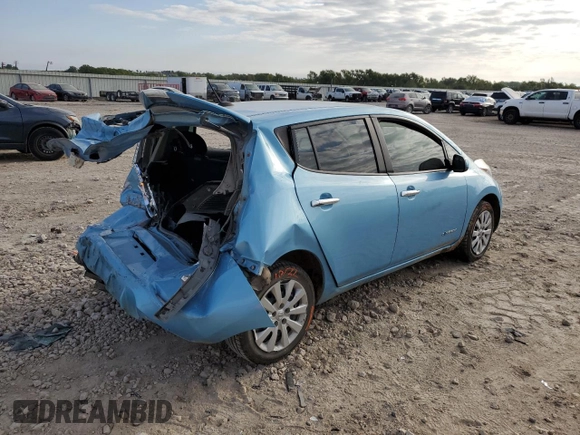 2015 Nissan LEAF SV with VIN 1N4AZ0CP7FC314549, listed as a Copart auction lot 71839493 with 79,430 mi miles. Bid and sale history available at carsss.com. Image 3.