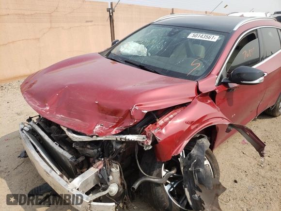 2017 Infiniti QX30 Luxury with VIN SJKCH5CR9HA024782, listed as a Copart auction lot 50143561 with 76,899 mi miles and Salvage title. Bid and sale history available at DreamBid. Image 9.
