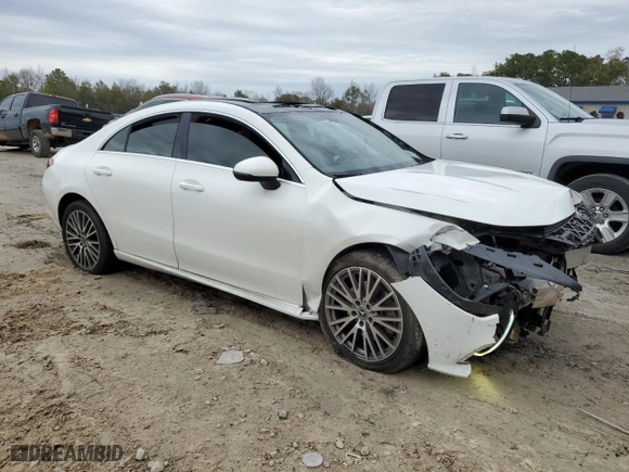 2020 Mercedes-Benz CLA with VIN WDD5J4GB6LN077650, listed as a Copart auction lot 42872015 with 53,717 mi miles and Non Repairable. Bid and sale history available at carsss.com. Image 4.