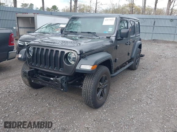 2021 Jeep Wrangler Unlimited Willys with VIN 1C4HJXDN5MW683251, listed as a IAAI auction lot 42075844 with 42,340 mi miles and . Bid and sale history available at DreamBid. Image 17.