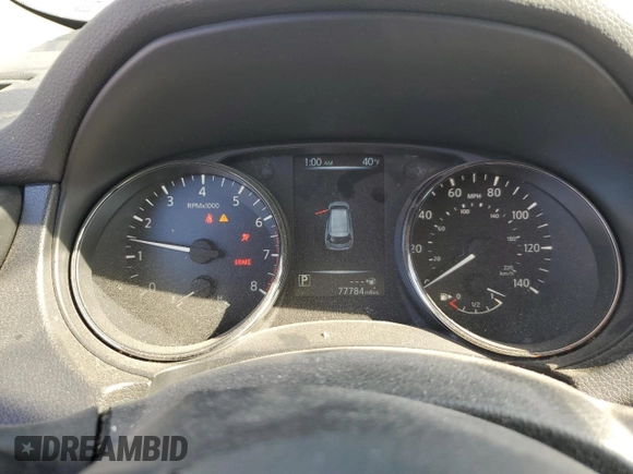 2017 Nissan Rogue SV with VIN JN8AT2MT8HW150186, listed as a Copart auction lot 82809414 with 77,784 mi miles and Salvage Title. Bid and sale history available at carsss.com. Image 9.