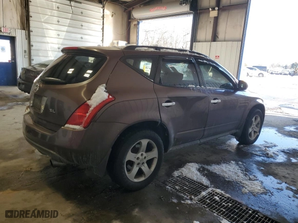 2003 Nissan Murano SL with VIN JN8AZ08W53W212661, listed as a Copart auction lot 88553385 with 167,319 mi miles and Clean Title. Bid and sale history available at carsss.com. Image 3.