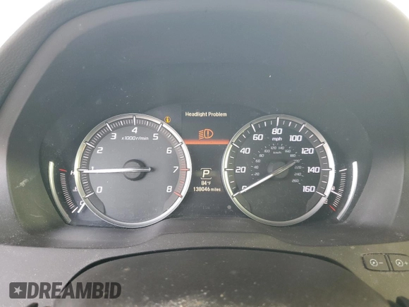 2015 Acura MDX with VIN 5FRYD3H24FB002017, listed as a Copart auction lot 57787255 with 138,046 mi miles and Salvage title. Bid and sale history available at DreamBid. Image 9.