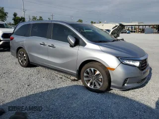 2022 Honda Odyssey EX-L z VIN 5FNRL6H73NB067462, wystawiony jako Copart lot #56568545 z przebiegiem 44 182 mil mil oraz Szkoda całkowita • Salvage title. Historia ofert i sprzedaży dostępna na DreamBid. Obrazek 4.