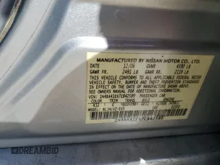 2007 Nissan Maxima 3.5 SL with VIN 1N4BA41EX7C842589, listed as a Copart auction lot 43861875 with 0 mi miles and Salvage Title. Bid and sale history available at carsss.com. Image 15.