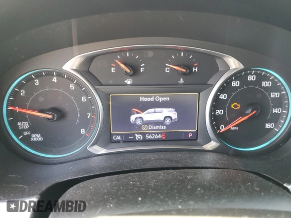 2020 Chevrolet Traverse LT Cloth with VIN 1GNERGKW8LJ282450, listed as a Copart auction lot 73414484 with 56,264 mi miles and Salvage title. Bid and sale history available at DreamBid. Image 9.
