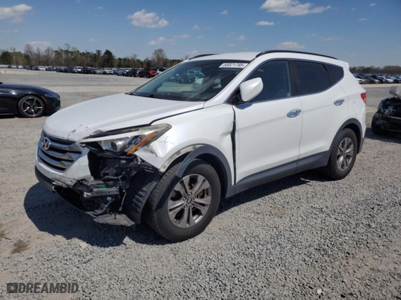 2015 Hyundai Santa Fe Sport with VIN 5XYZU3LB2FG273826, listed as a Copart auction lot 50021795 with 104,350 mi miles and Salvage Title. Bid and sale history available at carsss.com. Image 1.
