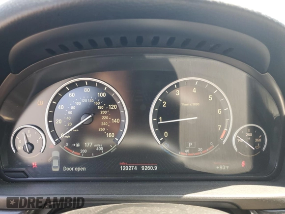 2013 BMW 5 Series 535i with VIN WBAFR7C54DC827808, listed as a Copart auction lot 61285525 with 120,274 mi miles and Salvage title. Bid and sale history available at DreamBid. Image 9.