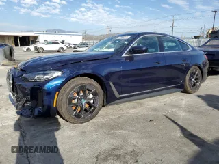 2024 BMW i4 eDrive35 with VIN WBY43AW05RFS66404, listed as a Copart auction lot 47395875 with 2,437 mi miles and Salvage Title. Bid and sale history available at carsss.com. Image 1.